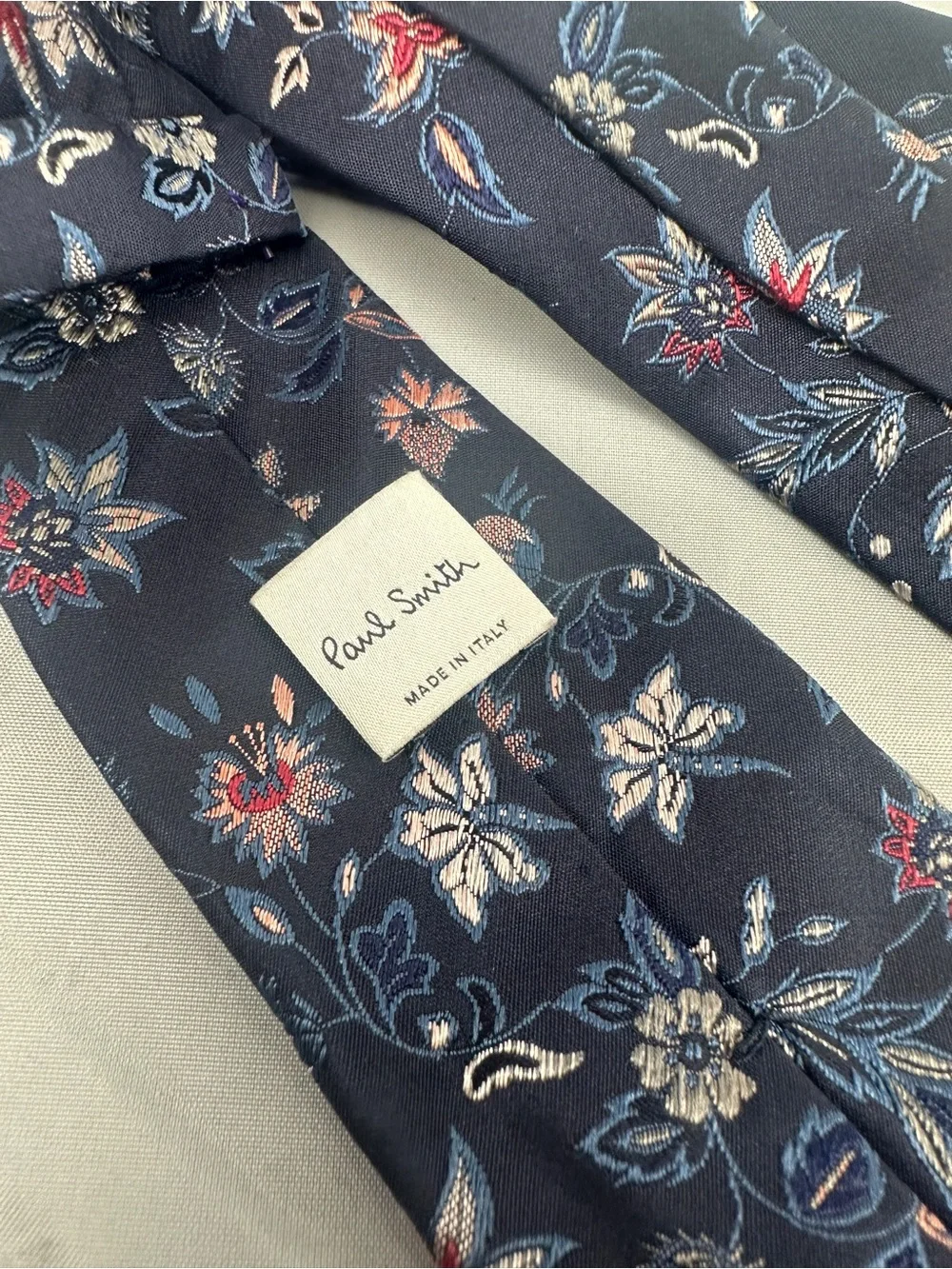 Paul smith blue floral skinny tie
